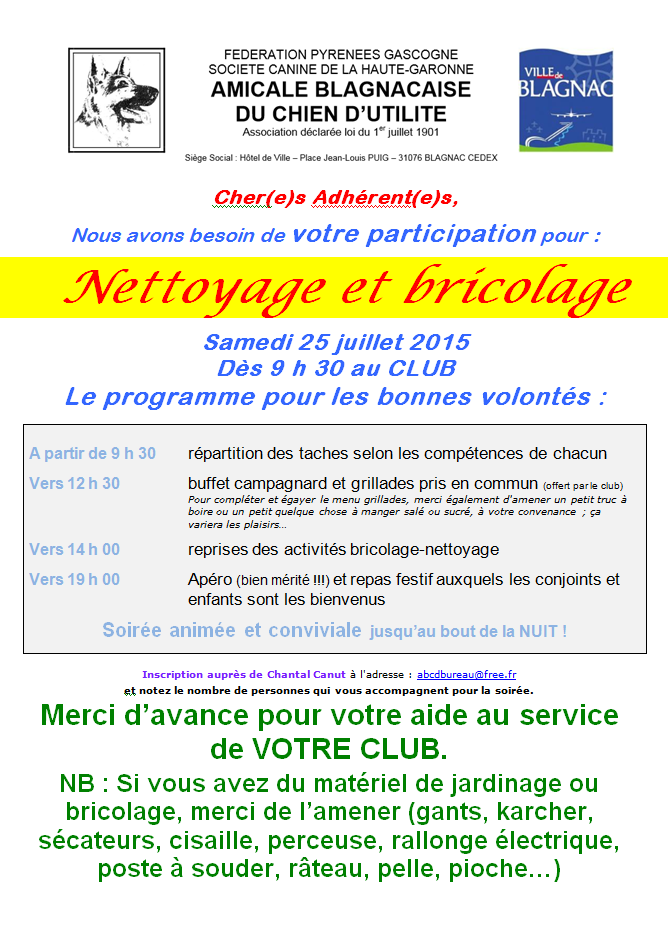 Nettoyage 2015